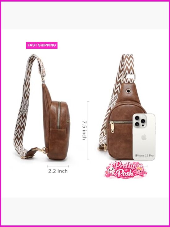Nylon Sling Bag Crossbody Chest Bag Shoulder Backpack Lightweight for Hiking main image 5